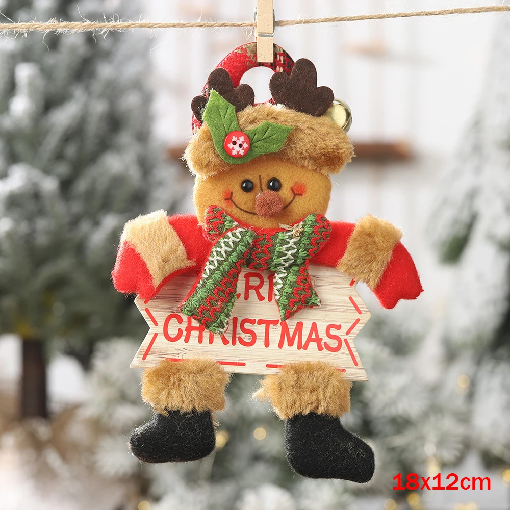 13 Год Милые новогодние куклы Санта-Клаус/Снеговик/Лось Noel Рождественская елка украшение для дома Рождество Navidad подарок для детей - Цвет: 13