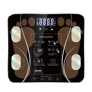 

Bathroom Body Fat BIM Scale LED Body Index Electronic Digital Smart Weight Scale Household Weighing Balance Connect Composition