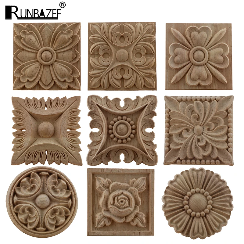 Wood Decal Retro-Mouldings Walls Home-Furniture European-Carved NEW Long RUNBAZEF Rubber