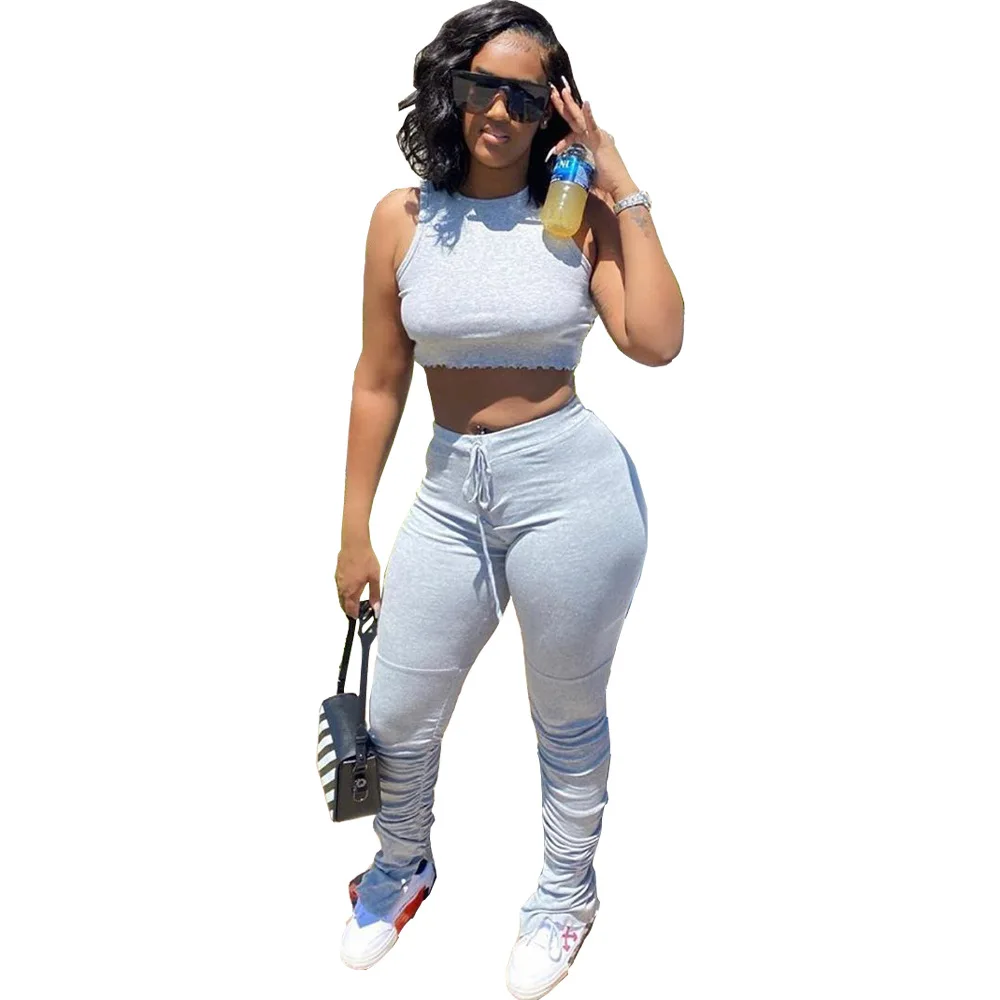 Fashion Tracksuit Fitness Crop Top 