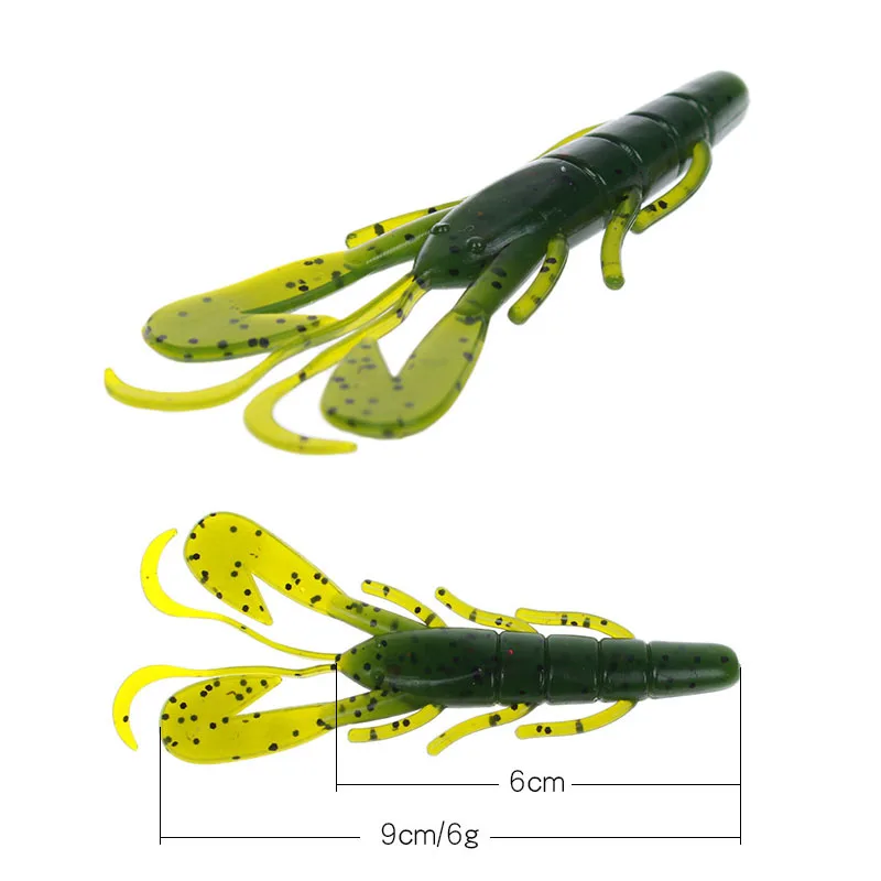 OBSESSION Fishing Lures Soft Silicone Baits Shrimp 9cm 6g 3pcs Wobblers Crankbaits Artificial soft lure Worm Fishing Tackle