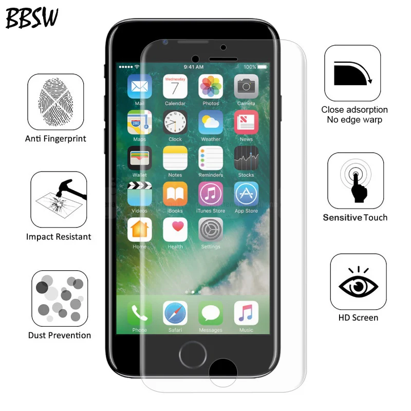 JGKK TPU Защита экрана для iPhone 6 6S 7 8 Plus мягкая пленка 6s 6plus 7plus защитная | Мобильные