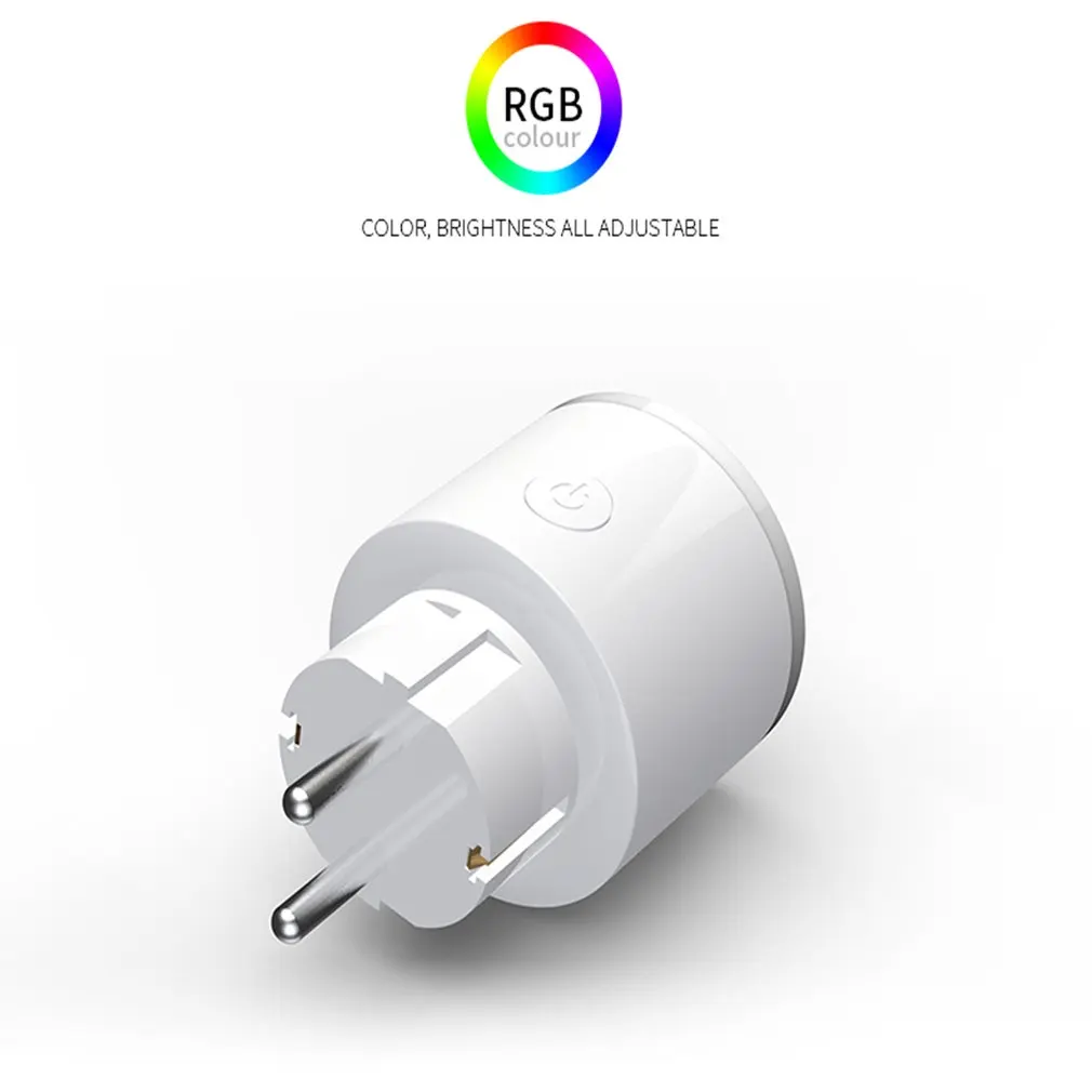 

Smart Wifi Socket Phone APP Voice Remote Control Home Automation Timer Switch Wall Plug with RGB LED Light dropshipping