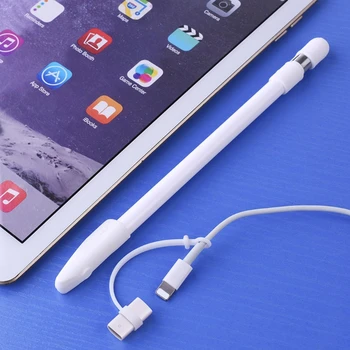 

Cap Holder+Tip Cover+Lightning Cable Adapter Tether 3-Piece Kit For Apple Pencil