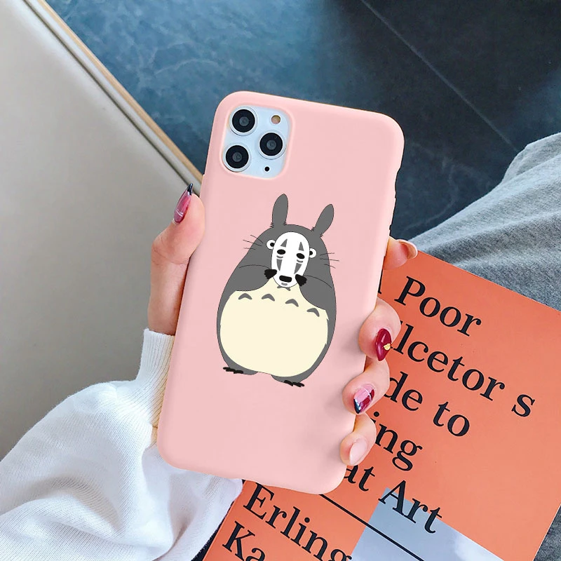 Anime Totoro Cute Miyazaki Phone Case For iPhone 13 12 11 Pro Max Mini XR XS MAX X 10 8 6 6S 7 Plus SE 2020 Silicone Cover Case 13 pro max cases iPhone 13 Pro Max