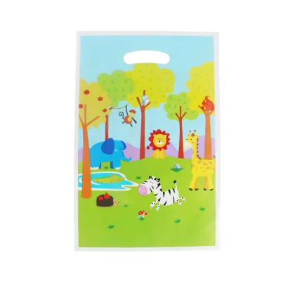 gift bag 20pcs Джунгли животных Слон Лев Обезьяна Жираф Зебра тематические праздничные бумажные чашки на тему Зоопарка Дети День Рождения Декор одноразовая посуда - Цвет: gift bag 20pcs