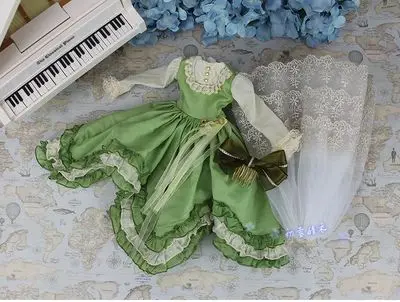 Big wave dress 1/6 1/4 1/3 на шарнирах, в масштабе аксессуары для одежды Кукольное платье для BJD/SD MSD YOSD SD13, не включает в себя куклы, обувь, парик и другие E2484 - Цвет: Big wave dress