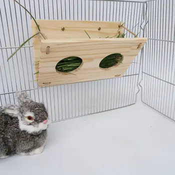 

Rabbit Hay Feeder Hay Hamster Manger Rack Holder Food Dispenser for Guinea Pig D7YE