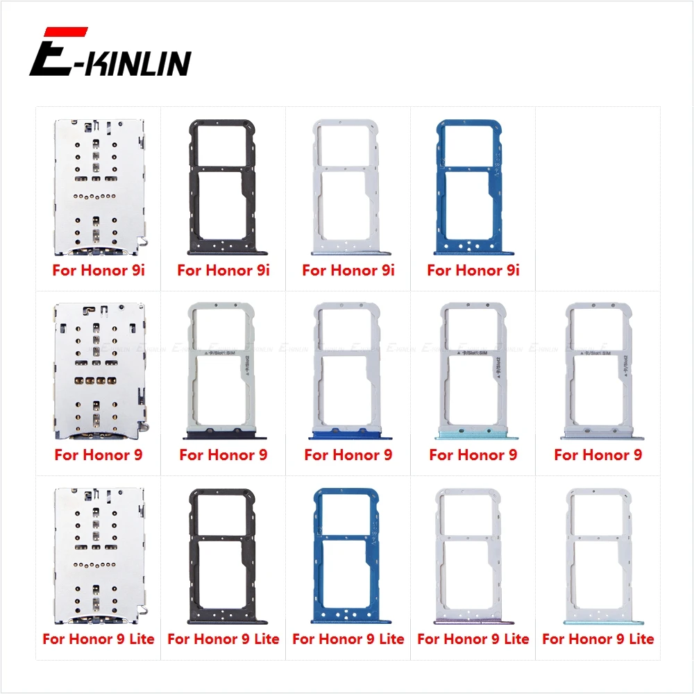 

Sim Card Micro SD Socket Slot Tray For HuaWei Honor 9 Lite 9i Reader Holder Connector Adapter Container Replacement Parts