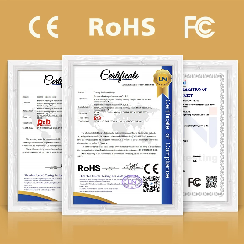 R&D ET360 Thickness Gauges for Cars 0.1 Um Fe/NFe Fe + Zn High Precision Auto Paintwork Probe Test Meter paint coating meter paint thickness gauge thickness gauge wet film thickness gauge