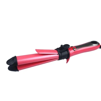 

Hair Curling Iron, Auto Rotating Curling Wand, Hair Curler Flat Iron Instant Heat Ceramic Curling Iron with Adjustable Temp US P