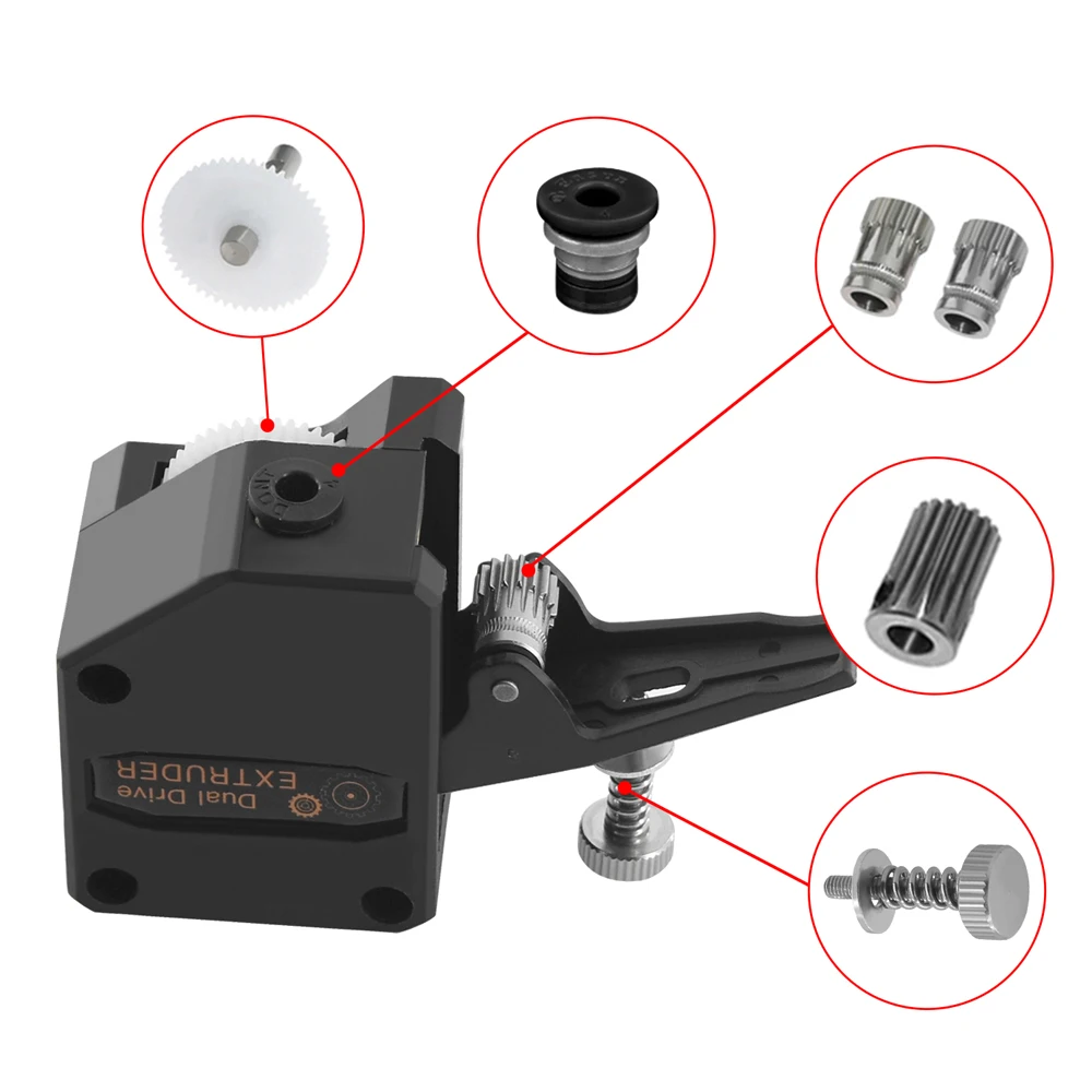 Twotrees-upgrade Bowden Direct Extrusora Peças para Impressora 3d Mk8 Cr10 Dual Drive Gear Filamento Flexível Tpu 175 mm - Imagem 2