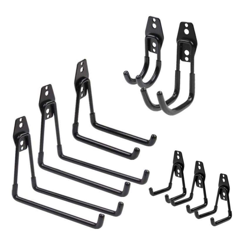 

Heavy Duty Metal Hooks Garden Bathroom Organizer Hooks Wall Mount Garage Bike Hanger Hook Kitchen Storage Tools With Screws