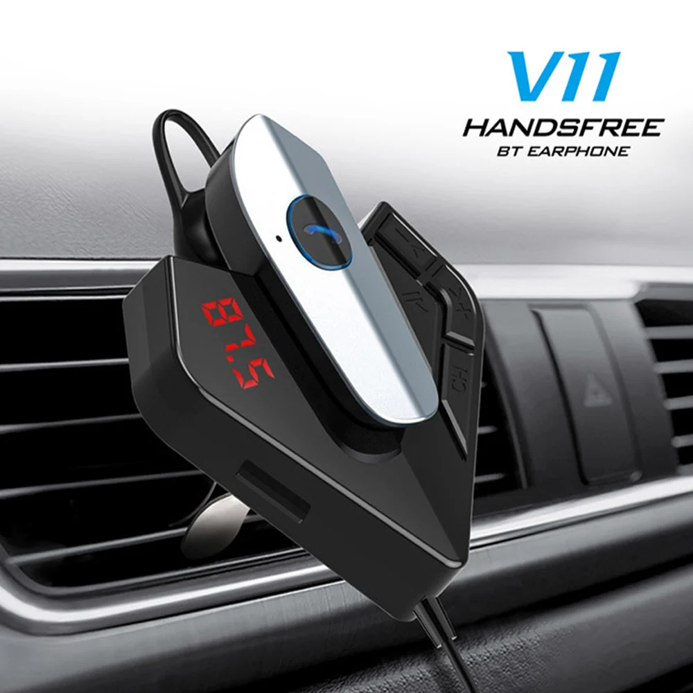 AOSHIKE QC 3.1A FM передатчик Bluetooth V5.0 EDR Handsfree Dual USB Автомобильное зарядное устройство mp3