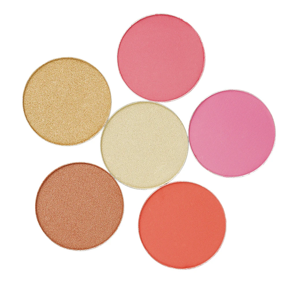 OEM Private Label Pressed Powder Blush Palette Makeup Face Shimmer Matte Highlighter Foundation Vegan Custom