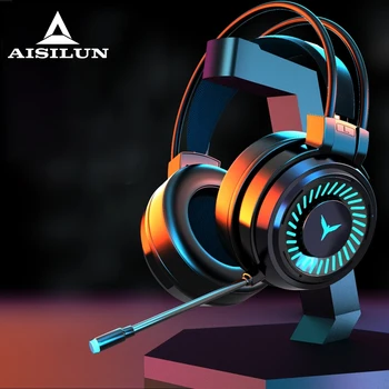 

Gamer Earphones 7.1 Virtual Gaming Headsets Surround Sound USB 3.5mm Noise Cancelling Headphones for PS4 PC Games pro audio