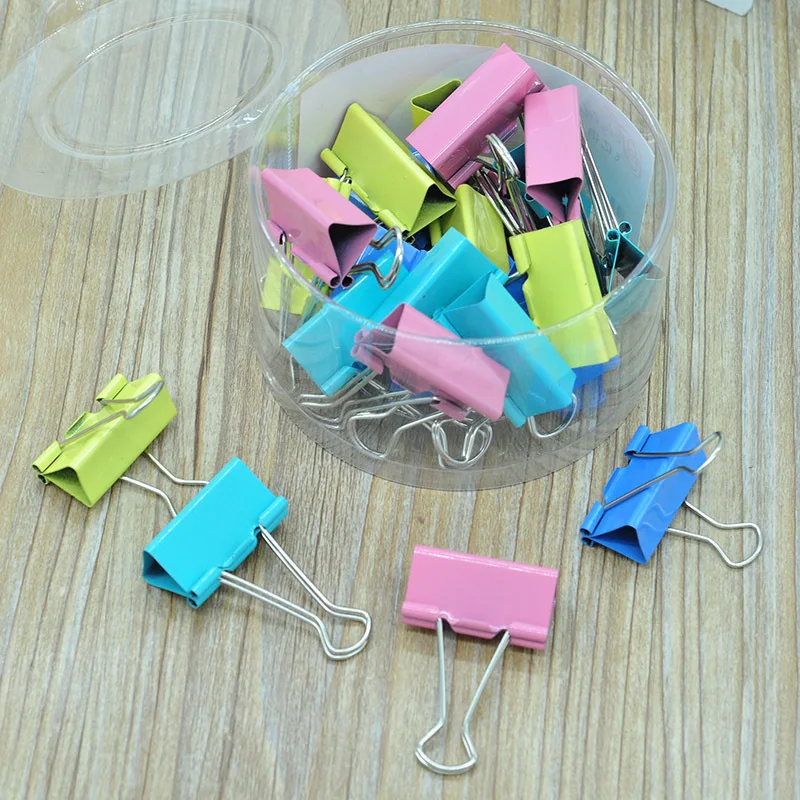 

Color Binder Clip 41 Mm Folder Wallet Voucher File Long Tail Clip 24 Installed 245G