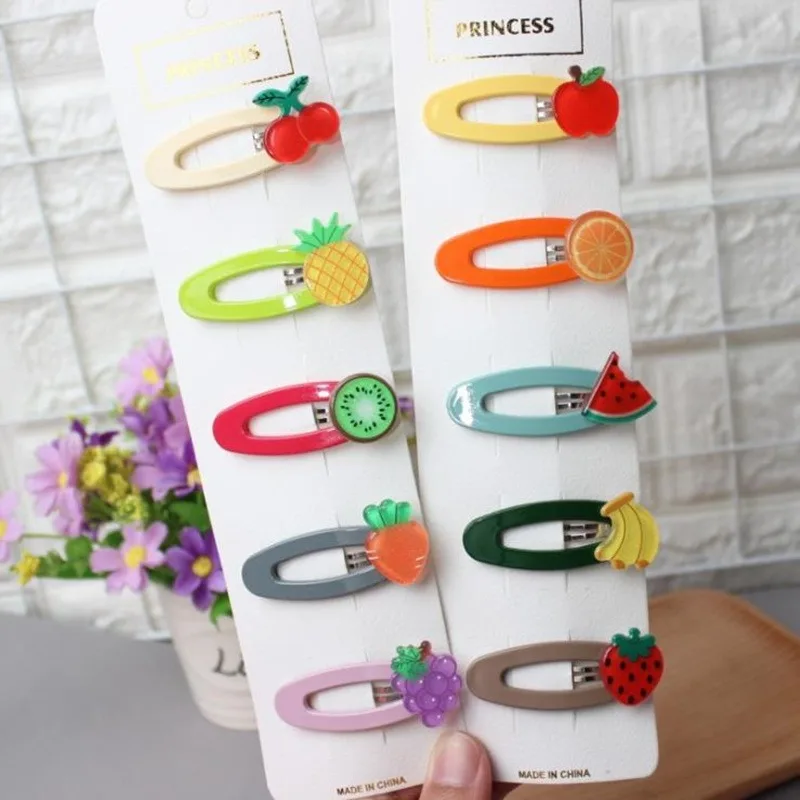

2019 new hot 1Pcs Korean New Hair Clip Fruit Watermelon Banana Hairpin Cute Women Girls Hair Accessories Headwear