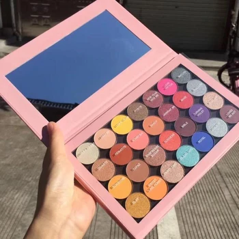 

One Open Eyeshadow Palette Empty Large Pro palette 28 colors 28 single shadows shimmer matte and satin shadows