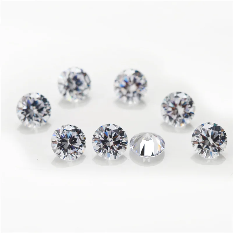 

Lab Created 5mm-7mm Round Brilliant Cut Moissanite DEF color VVS Clarity Loose Moissanite quality better white moissanite