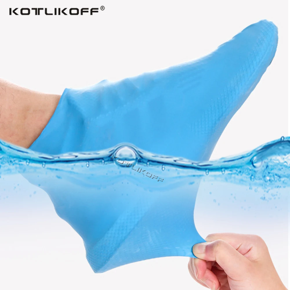 Waterproof Shoe Covers Cycling Rain Reusable Overshoes Silicone Latex