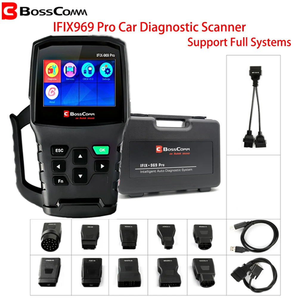 Autek IFIX 969 Pro OBD2 диагностический сканер инструмент полная система Автомобильный