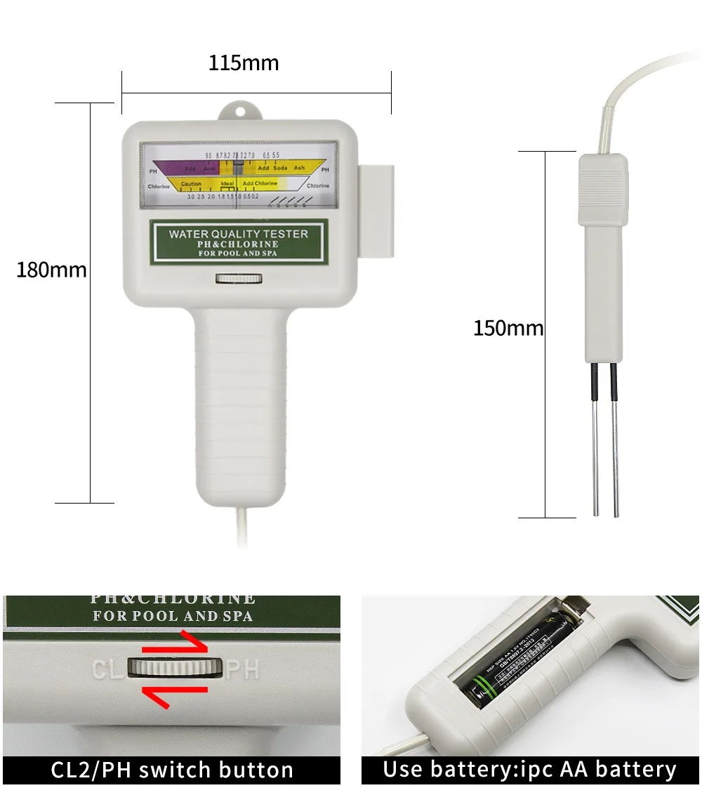 Produtos químicos p limpeza e p teste c água