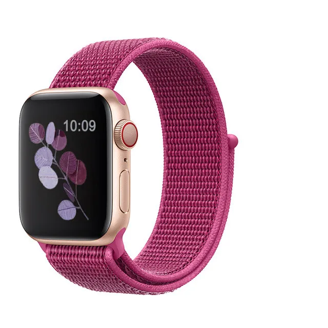 42 мм 38 мм цветной спортивный нейлоновый ремешок для часов Apple Watch, ремешок iWatch серии 4 3 2 1, сменные ремешки для часов 40 мм 44 мм - Цвет ремешка: NEW Dragon fruit
