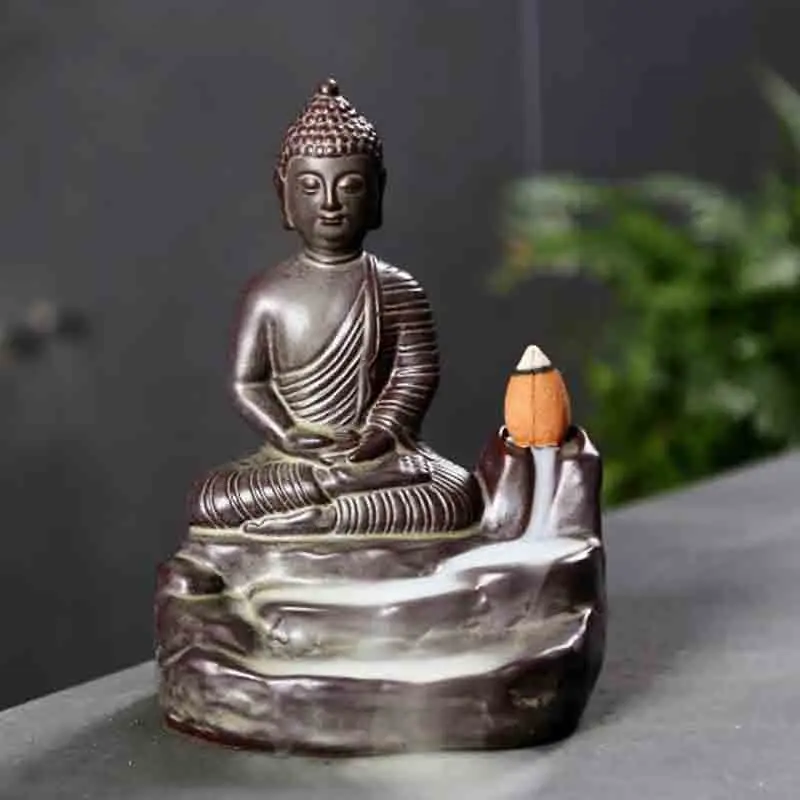Керамическая Maitreya керамическая курильница «Будда» держатель для распространения благовоний креативный домашний декор ароматерапия буддийский водопад курильница