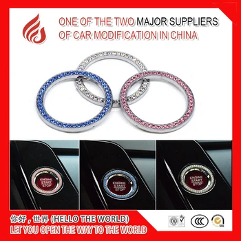 

Car supplies one-button start button decorative ring hand-set diamond crystal ring stickers Car accessories