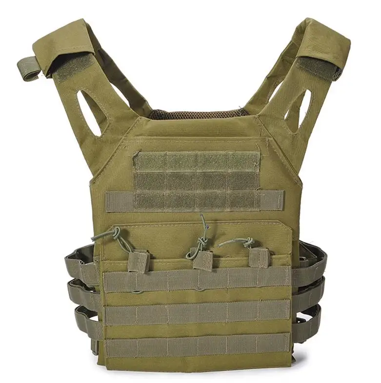 Army green Тактический жилет мужская униформа Военная охотничья жилетка полевой военный мягкая пневматическая пушка жилет Боевая штурмовая тарелка Перевозчик охотничий жилет - Color: Army green