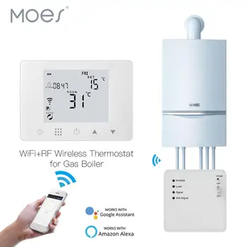WiFi Smart Thermostat Wall-Hung Gas Boiler Heating Temperature Controller Work with Alexa Google Home convector resanta ok 1000 heating device electroconvector forced convection heater wall hung convector mechanical converter