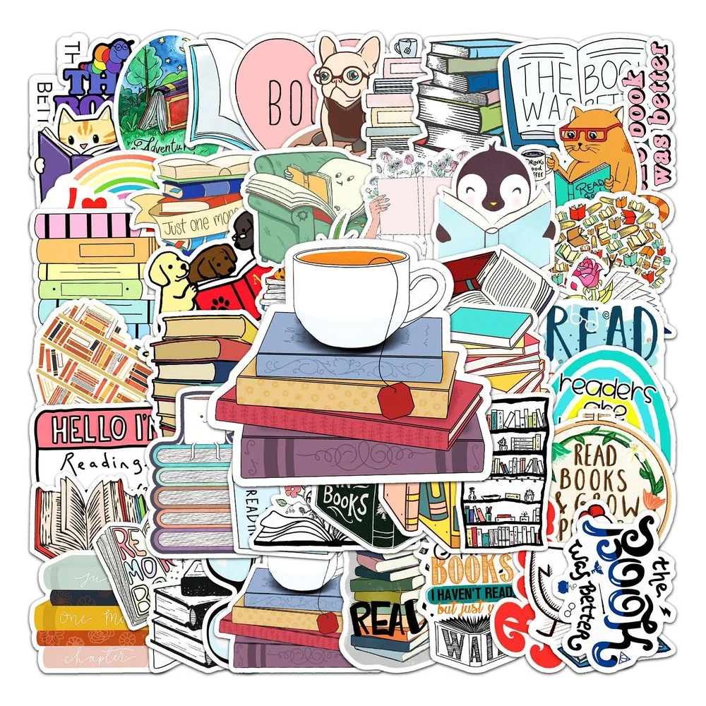 10/50Pcs Pinguim Bonito Livro De Leitura Adesivos Para Notebook Motocicleta  Skate Computador Decal Dos Desenhos Animados Bagagem Decal Adesivo -  AliExpress, image size:1000x1000
