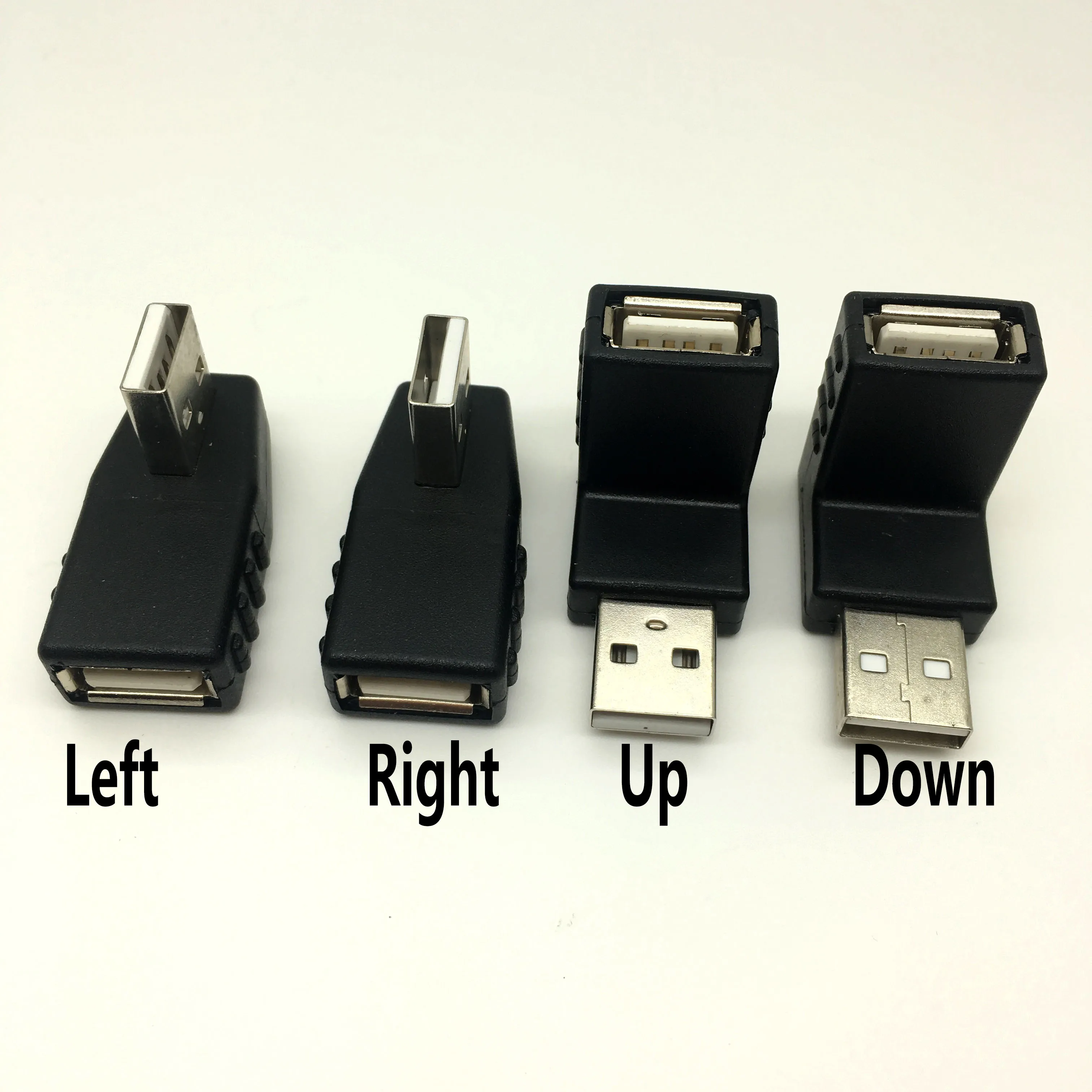 Левый/правый/вверх/вниз угол 90 градусов USB 2 0 штекер Угловой гнездо-штекер адаптер