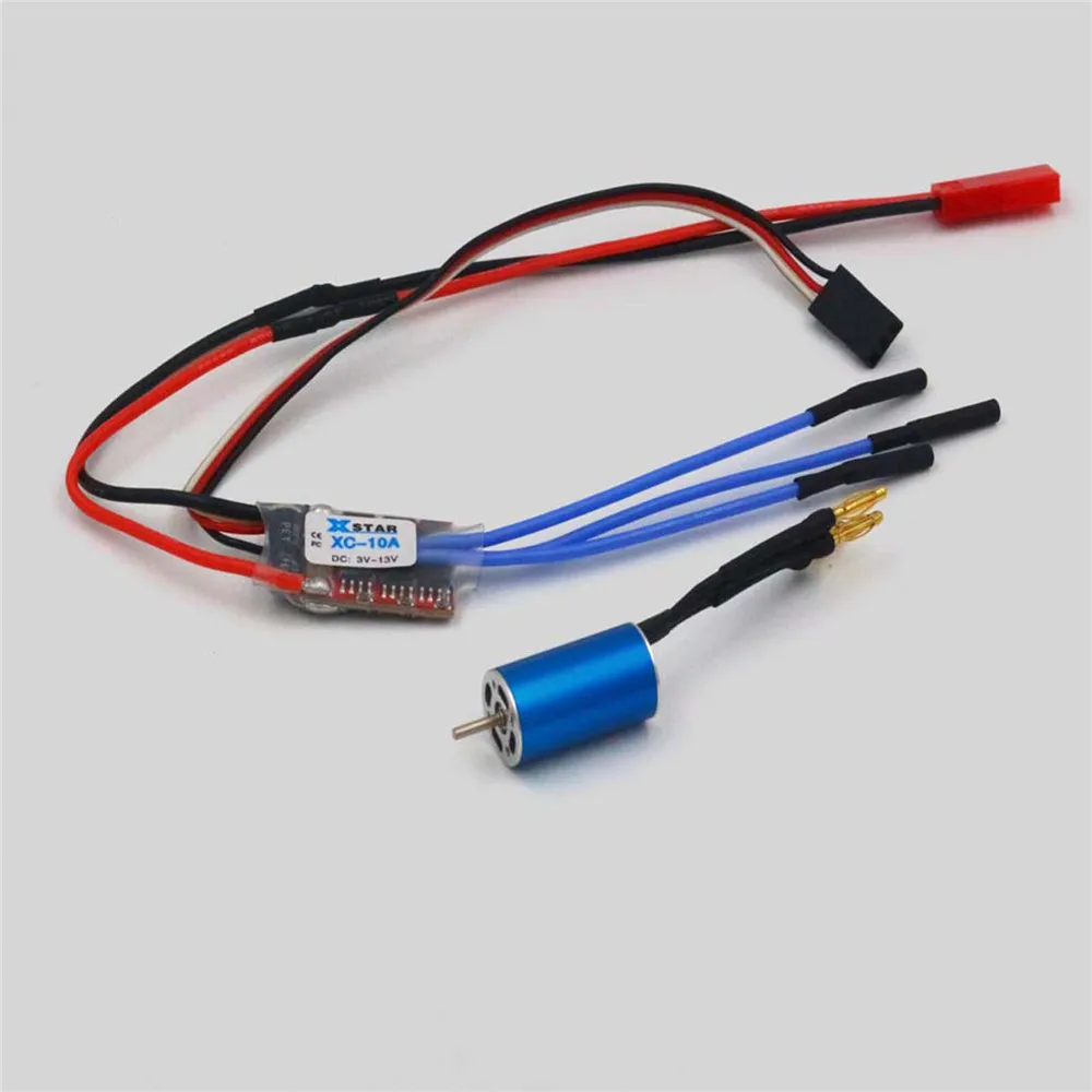 

1S-2S KV10300 Brushless 1220 Motor Dual-way 10A ESC for Mini Q Car RC Car Lithium Battery Spare Parts For SCX-24 Toy Accessories