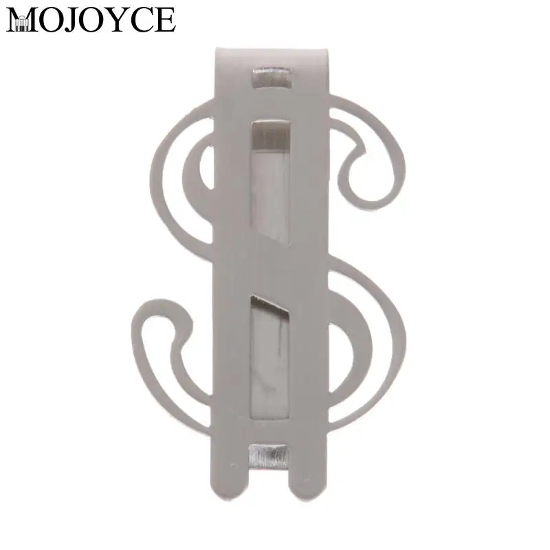 

Practical Stainless Steel Dollar Wallet Clip Fashion Men Money Simple Name Card Clips Holder Dollar Pattern Wallet Purse