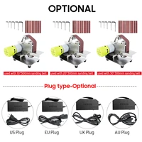 Mini Electric Belt Sander DIY Polishing Grinding Machine Fixed Angle Sharpening Machine Blade Desktop Cutter Edges Power Tool 2
