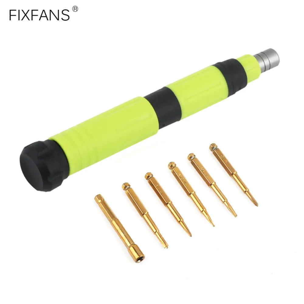 FIXFANS 6 в 1 Набор прецизионных отверток для iPhone 5S 6 6s Plus 7 8 X MacBook, набор для разборки, инструменты для ремонта мобильного телефона
