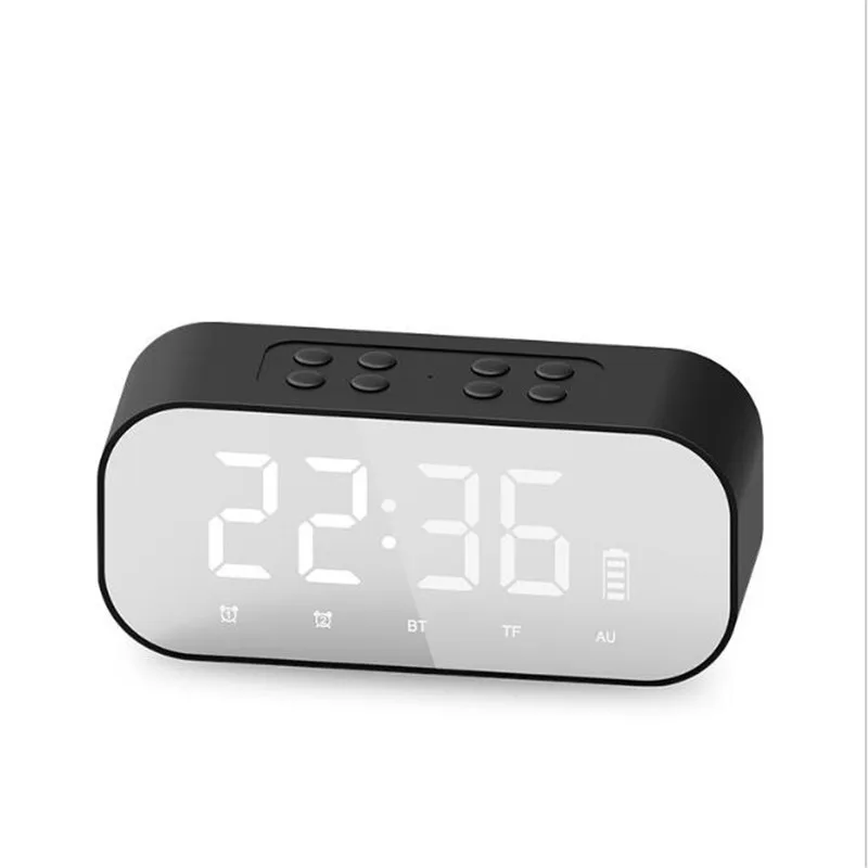 

BT501 Portable Wireless Bluetooth Speaker Subwoofer Music Sound Box LED Time Alarm Clock for Laptop Phone FM radio TF USB AUX
