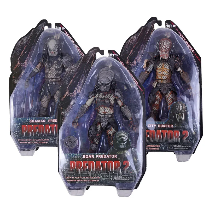 NECA Хищник 2 шаман Хищник/Кабан Хищник/город охотник 7 ''фигурка Коллекционная модель игрушки - Цвет: ShamanBoarCityHunter