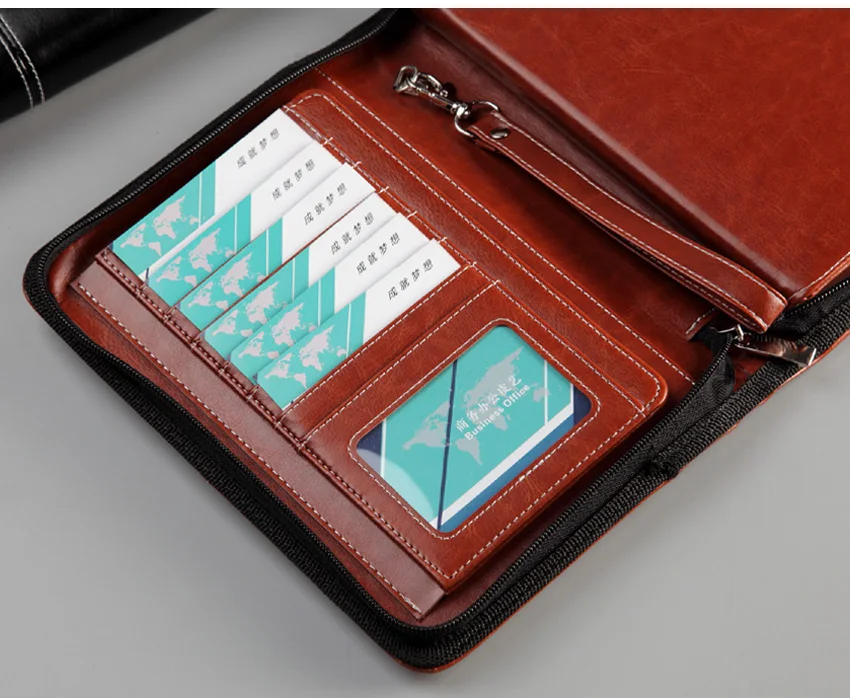 Высококачественная деловая дорожная папка для документов padfolio A5 с застежкой