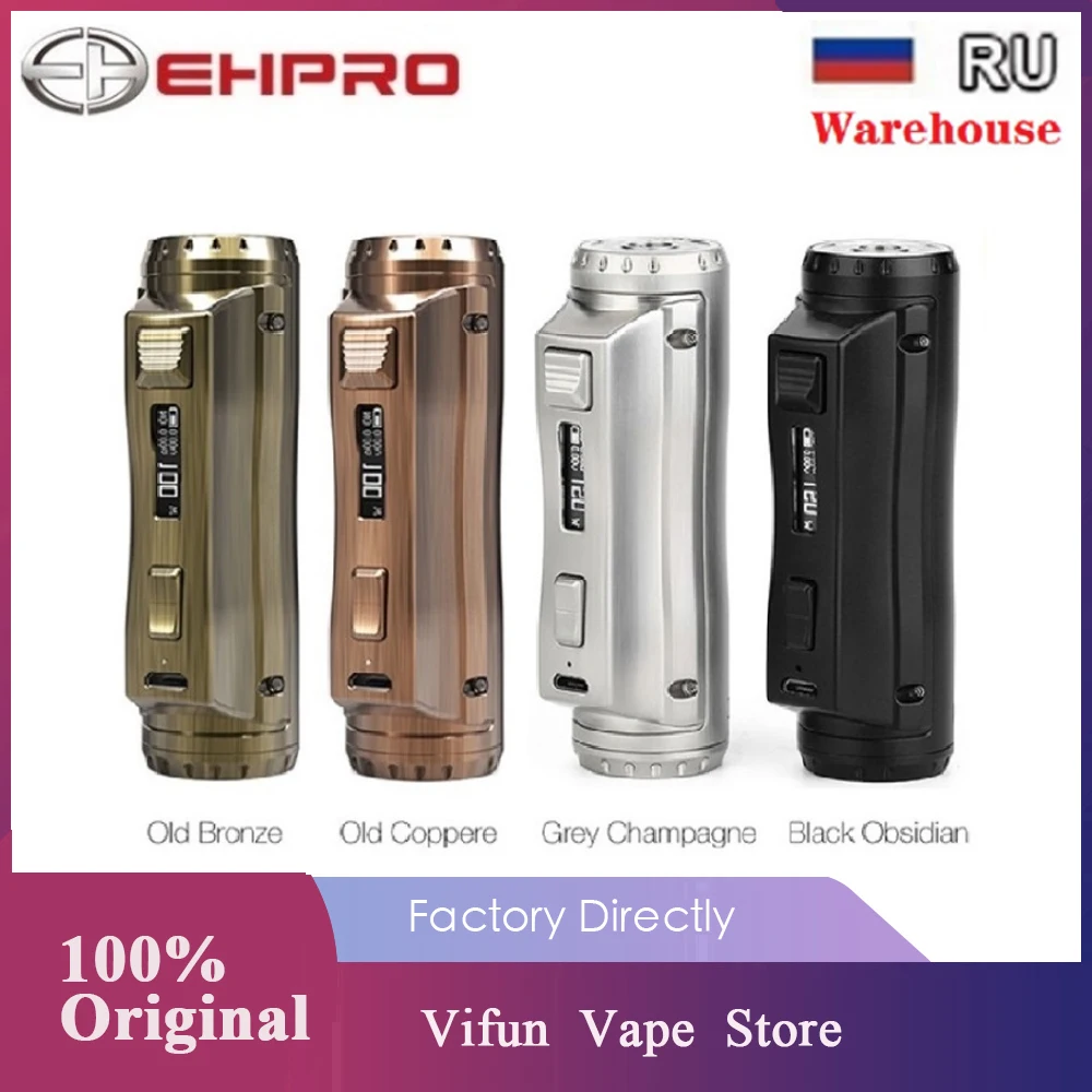 Cheap Original 120W Ehpro Cold Steel 100 TC Box MOD 0.0018S Ultrafast Firing Speed 120W Max Output E cig Vape Mod VS Drag 2 Vinci X