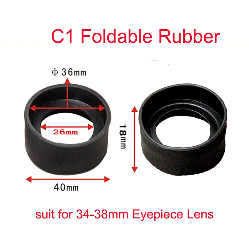 2PCS Various Biological Stereo Microscope Telescope Monocular Binoculars Use Rubber Eye Guards Cylinder Shield Cups | Инструменты