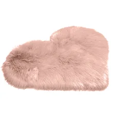 В форме сердца ковры из искусственного меха и ковры для дома гостиная спальня пушистый коврик супер мохнатый плюш 40X50 см