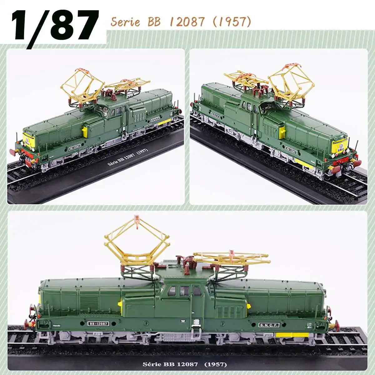 

LBLA Retro Train Model Class 20 Serie BB 120871957 1:87 Retro Steam Diesel Locomotiv Train Model Building Block Toy Child Gift