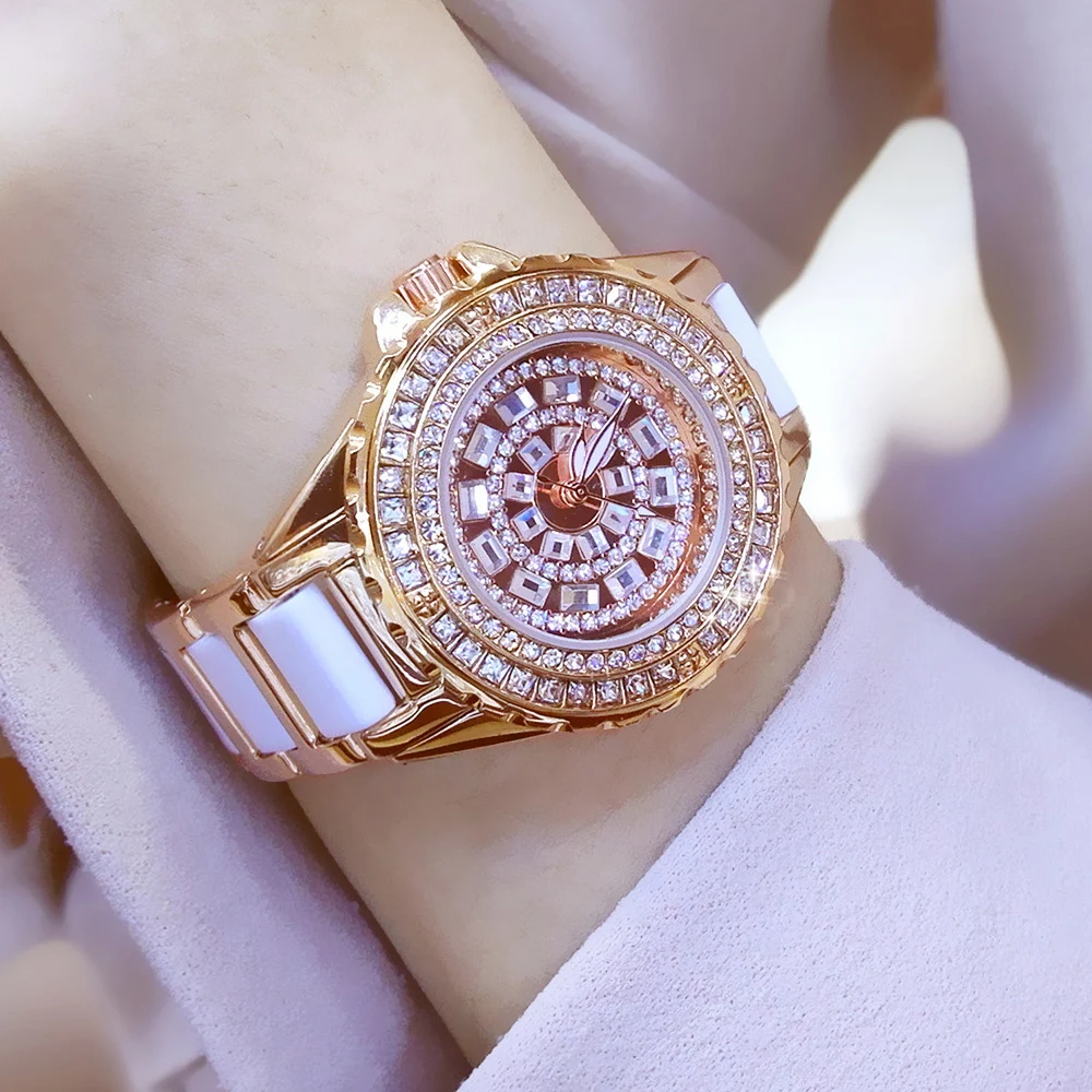 Модные часы для дам кварцевые часы с украшением в виде кристаллов, роскошный Для женщин Стразы часы женские часы, наручные часы с механизмом, Para Mujer Horloges Vrouwen