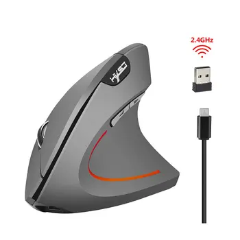 

T22 Wireless Mouse Ergonomic Optical 2.4G 800/1200/1600DPI Colorful Light Wrist Healing Vertical Mice for PC