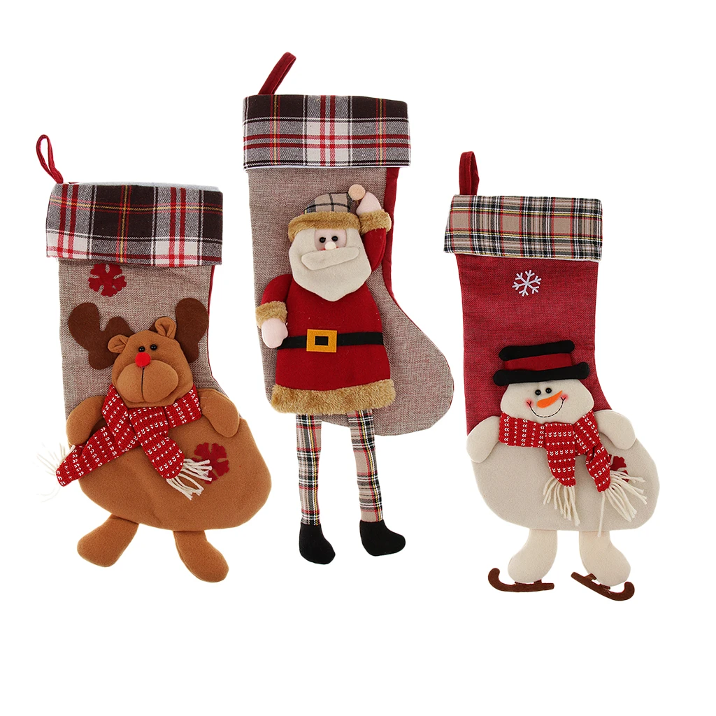Christmas Stocking Character 3D Plush Cuff for Party Decorations Accessory