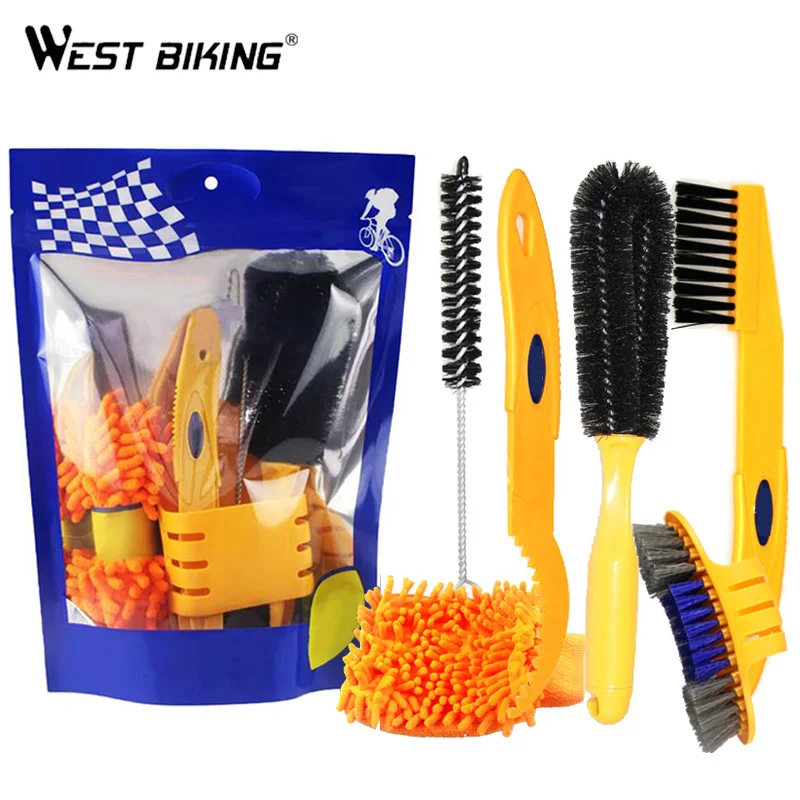

10 PCS Cycling Cleaning Kit Bike Chain Cleaner Clean Machine Brushes Bicycle Brush Accessories Maintenance Tools for BMX, City