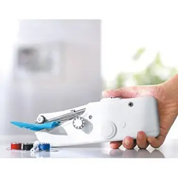 

Portable Handheld Mini Electric Sewing Machine for Needlework Clothes Fabrics